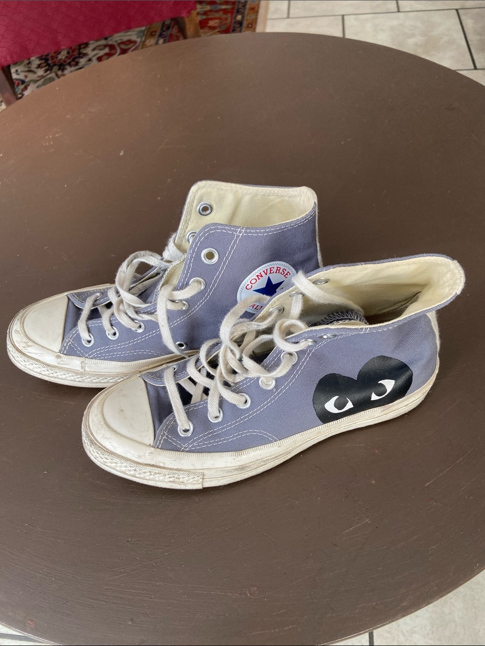 Converse x Comme des Garçons PLAY Chuck Taylor High Top Gray/White W 7.5 M 5.5